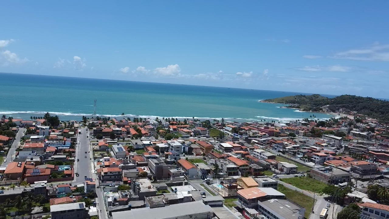 Vista aérea do litoral enviada pelo anfitrião